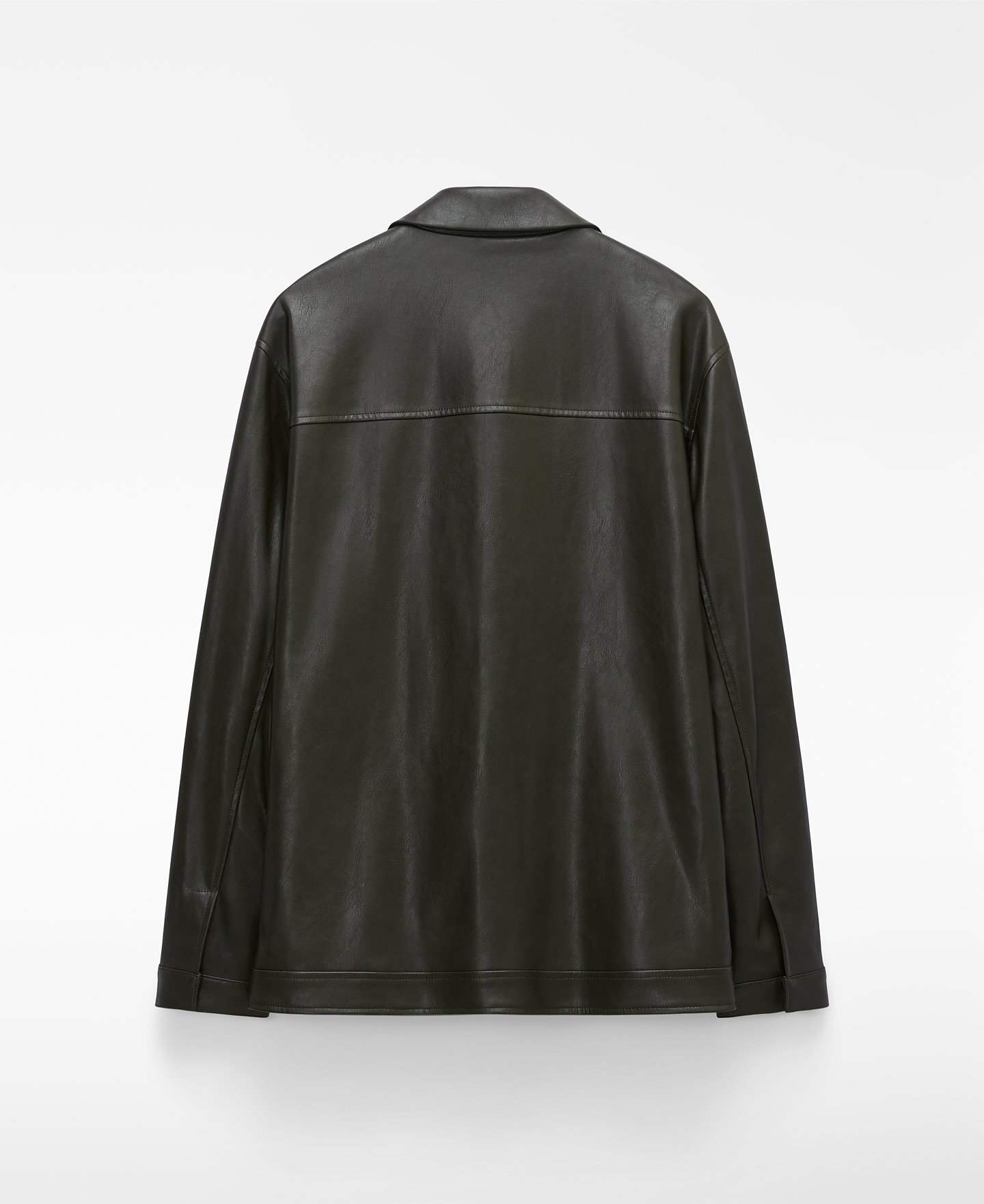 Leather-Non-Leather regular fit jacket image number 5