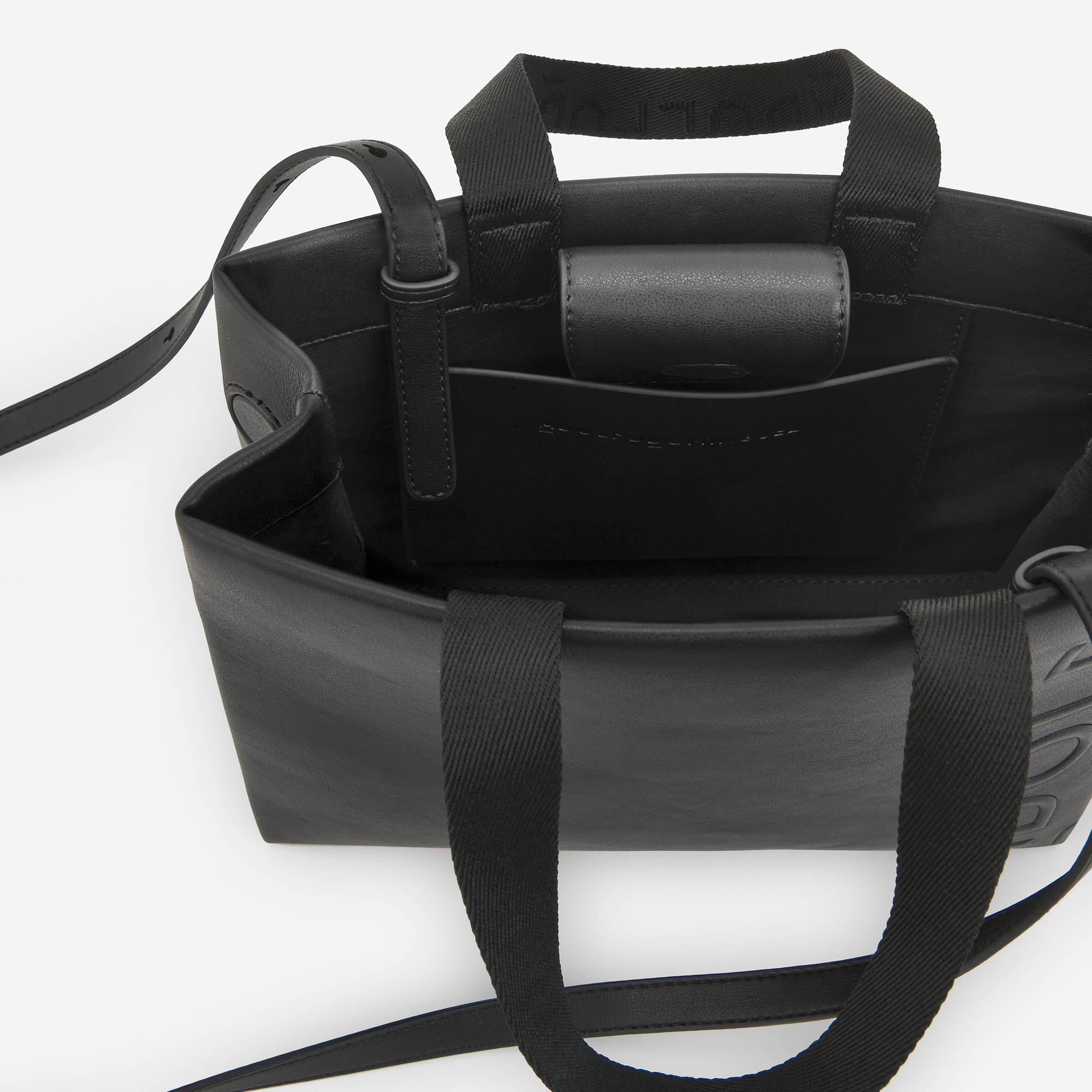 Medium black shopper bag for women image number 3
