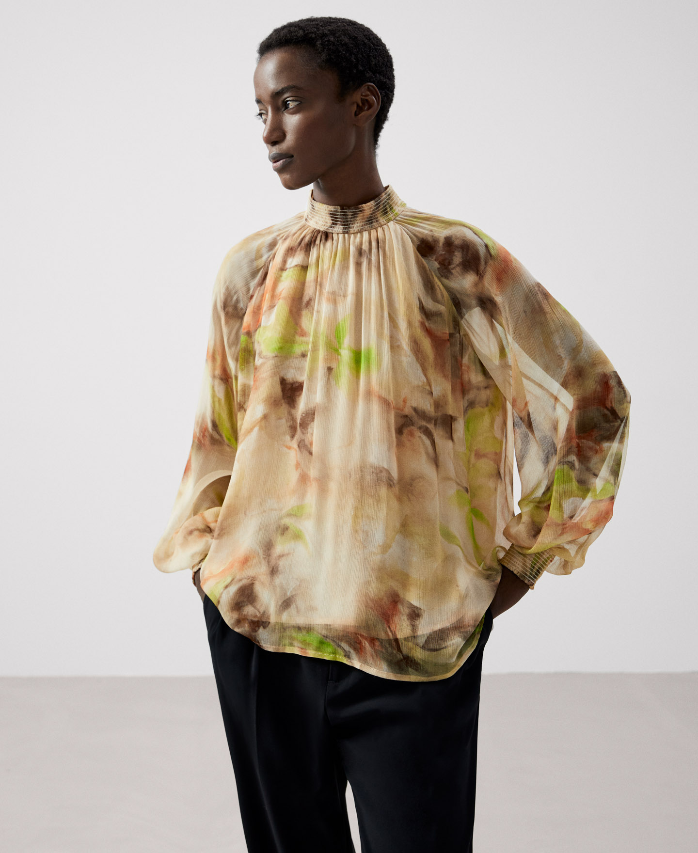Print bambula blouse image number 0