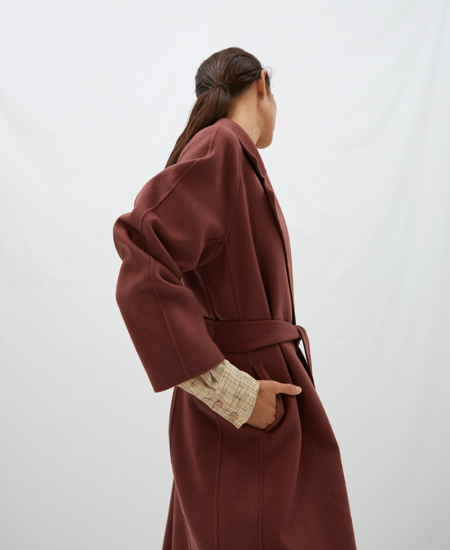 Merino wool travel coat image number 5