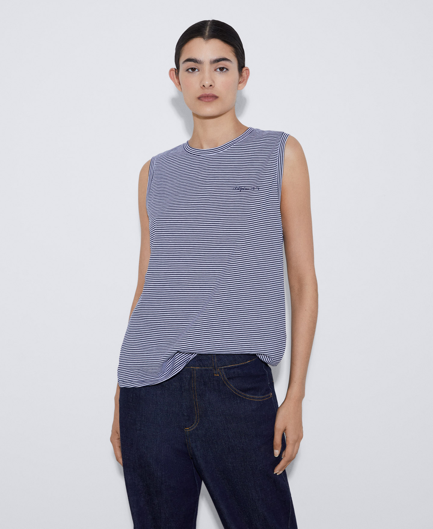 Organic cotton striped top image number 0