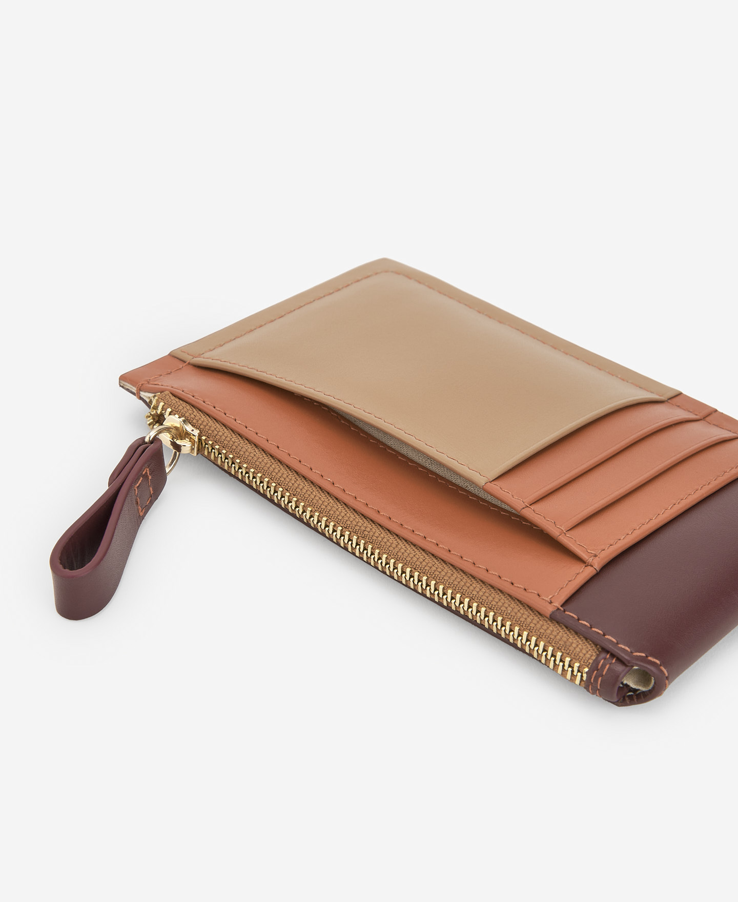 Responsible leather three-colour purse image number 1
