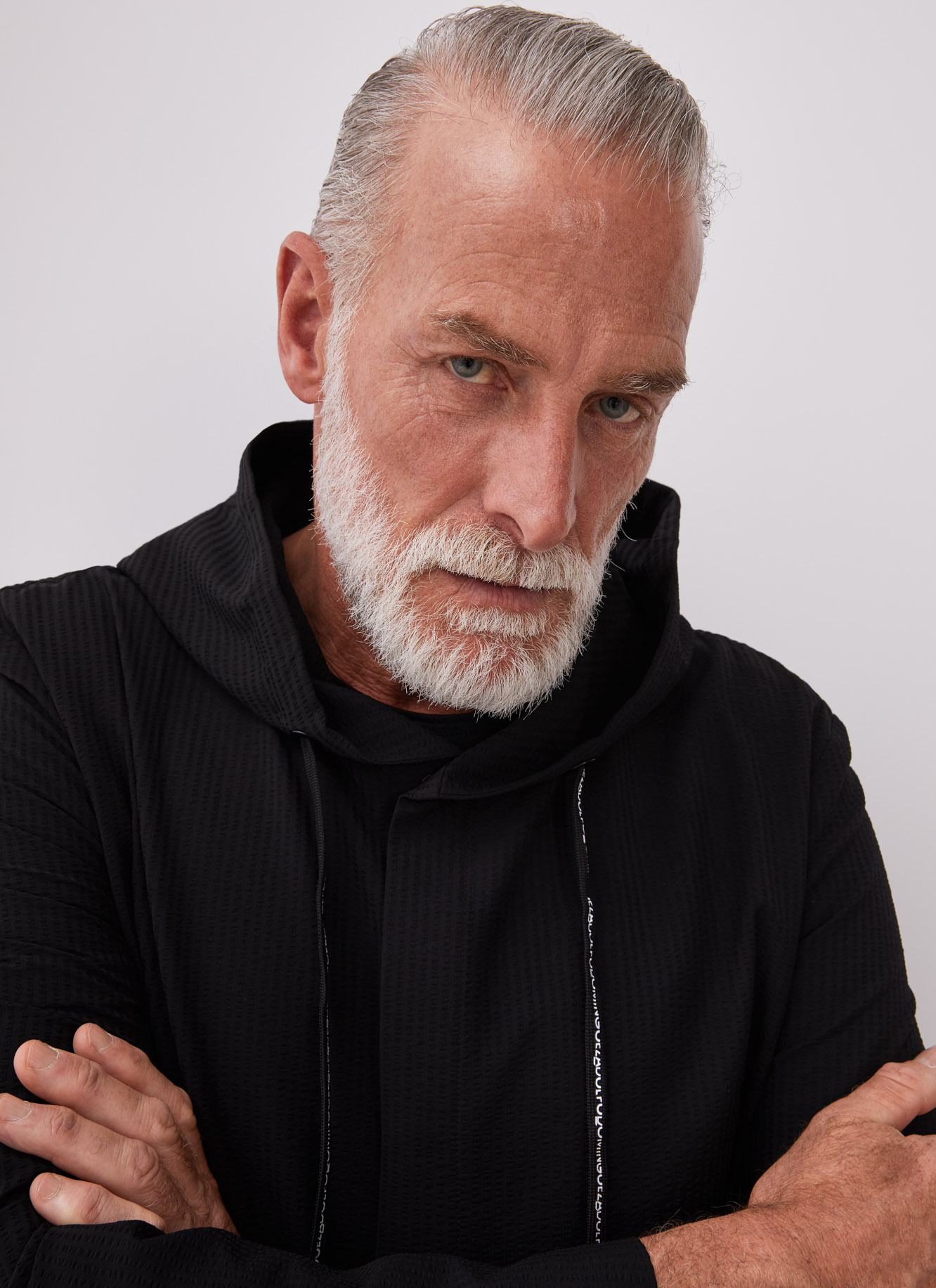 Hooded overshirt with logoed laces image number 1