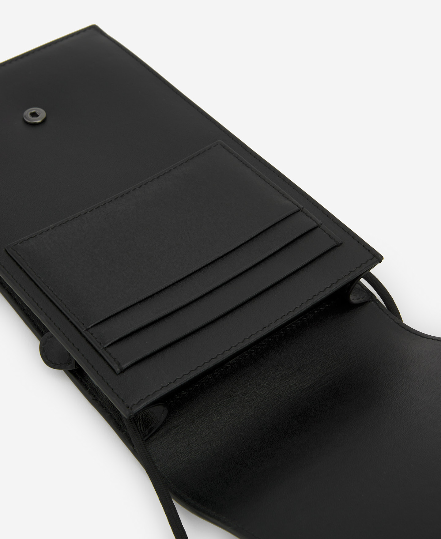 Black leather phone holder image number 1
