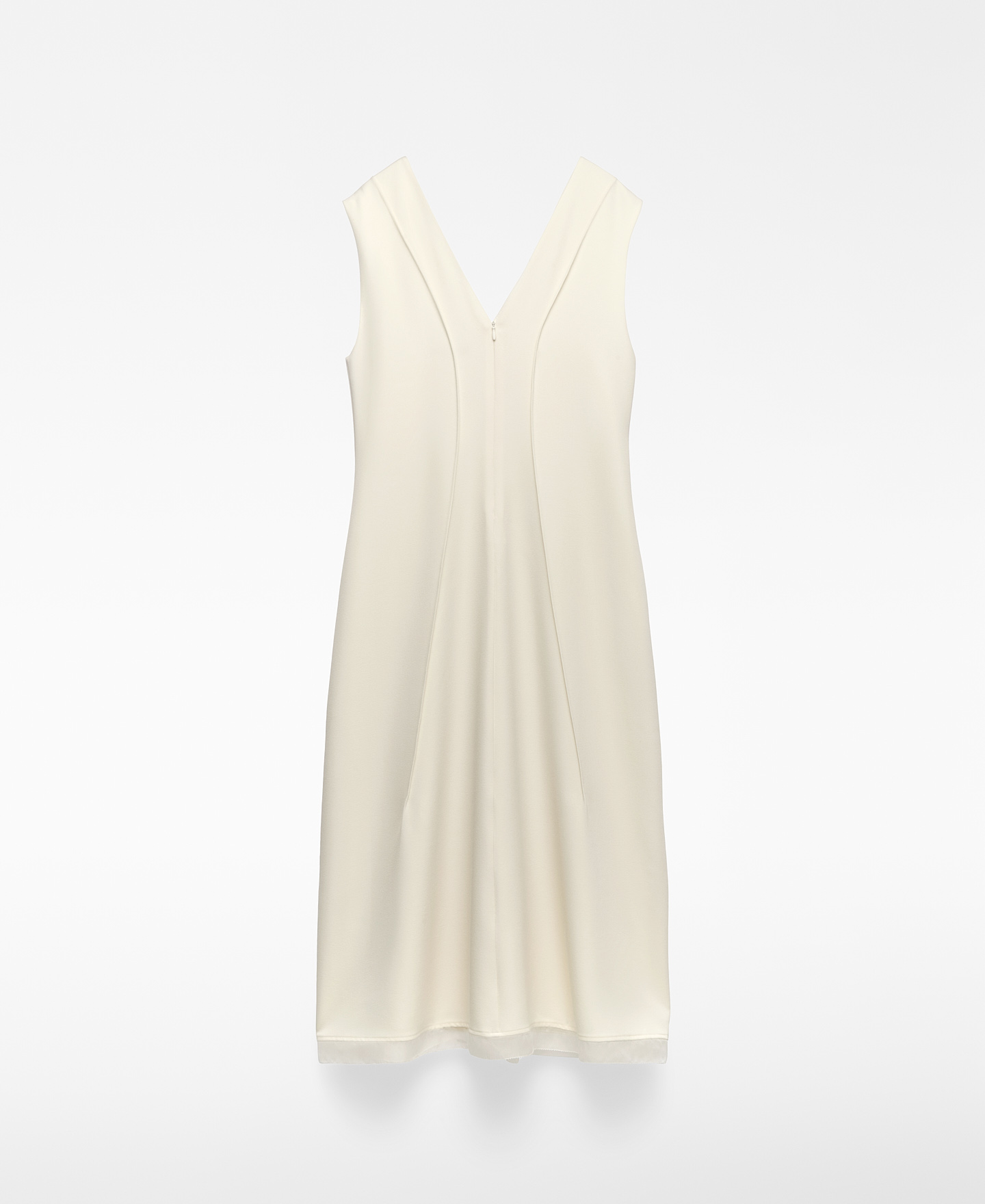 Vestido entallado escote pico mujer image number 5
