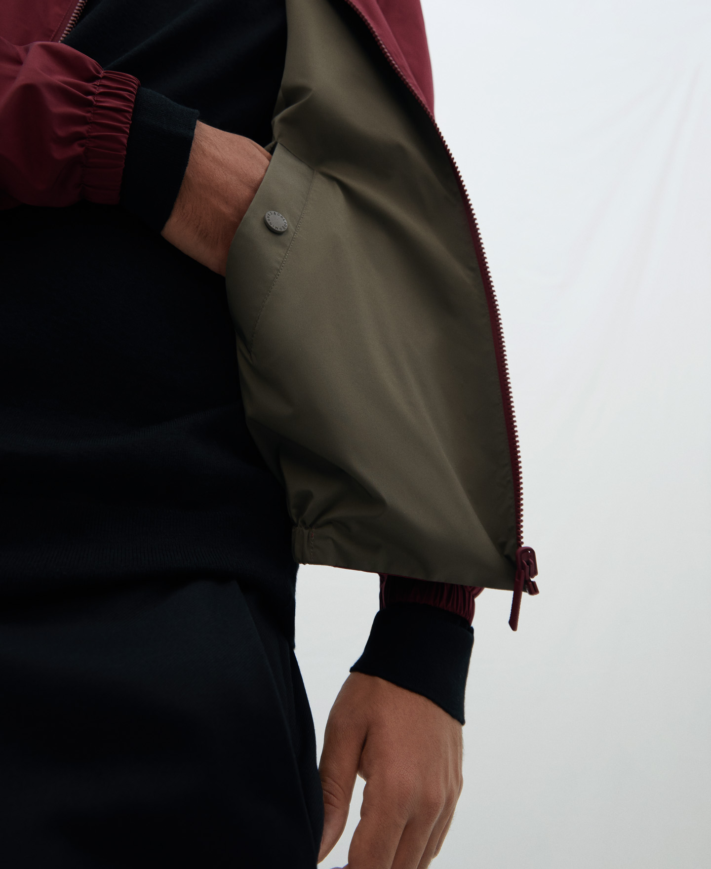 Mandarin collar reversible Harrington image number 4