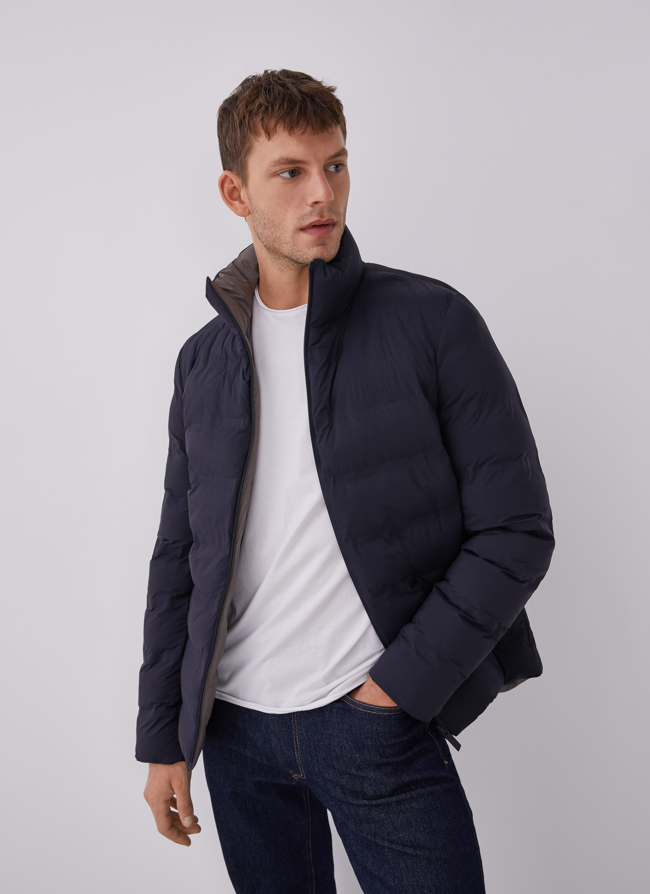 Nylon padded jacket image number 0