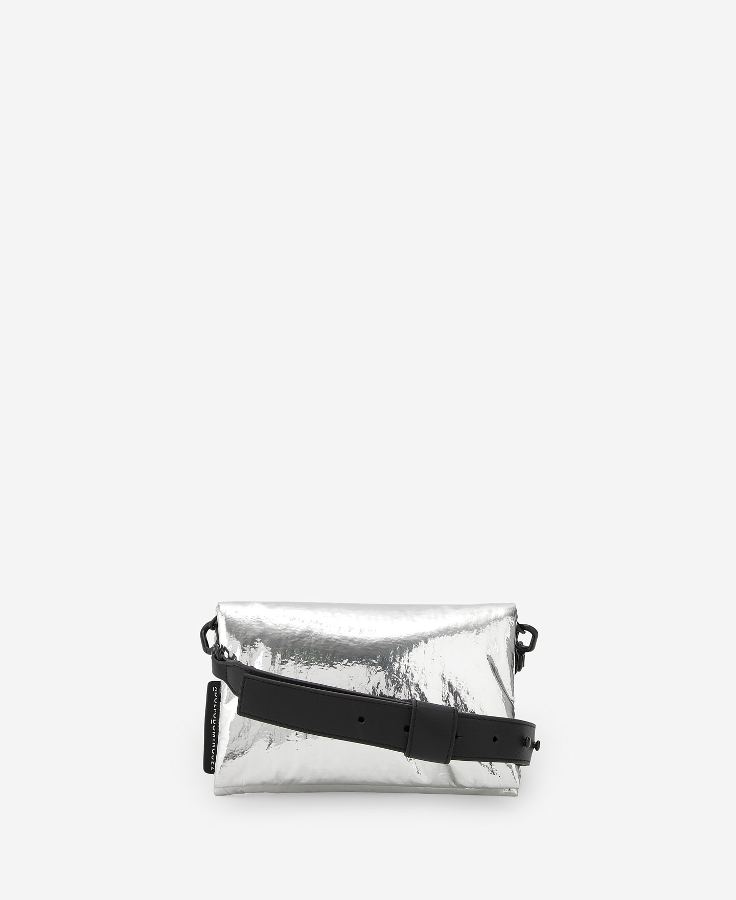 Silver padded mini shoulder bag image number 0