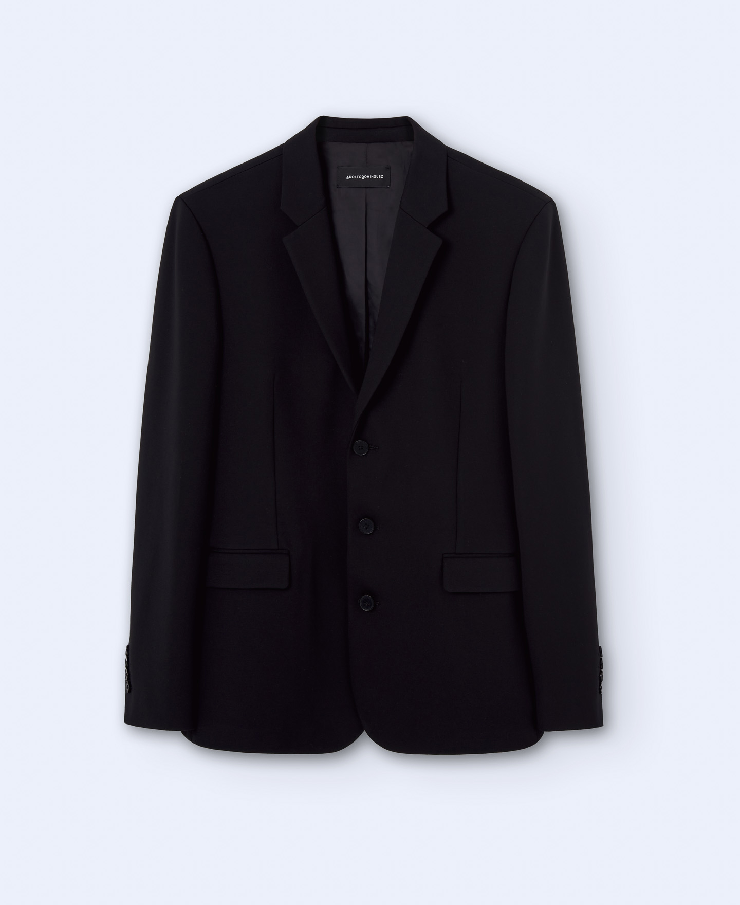 Three button blazer in viscose fabric image number 0