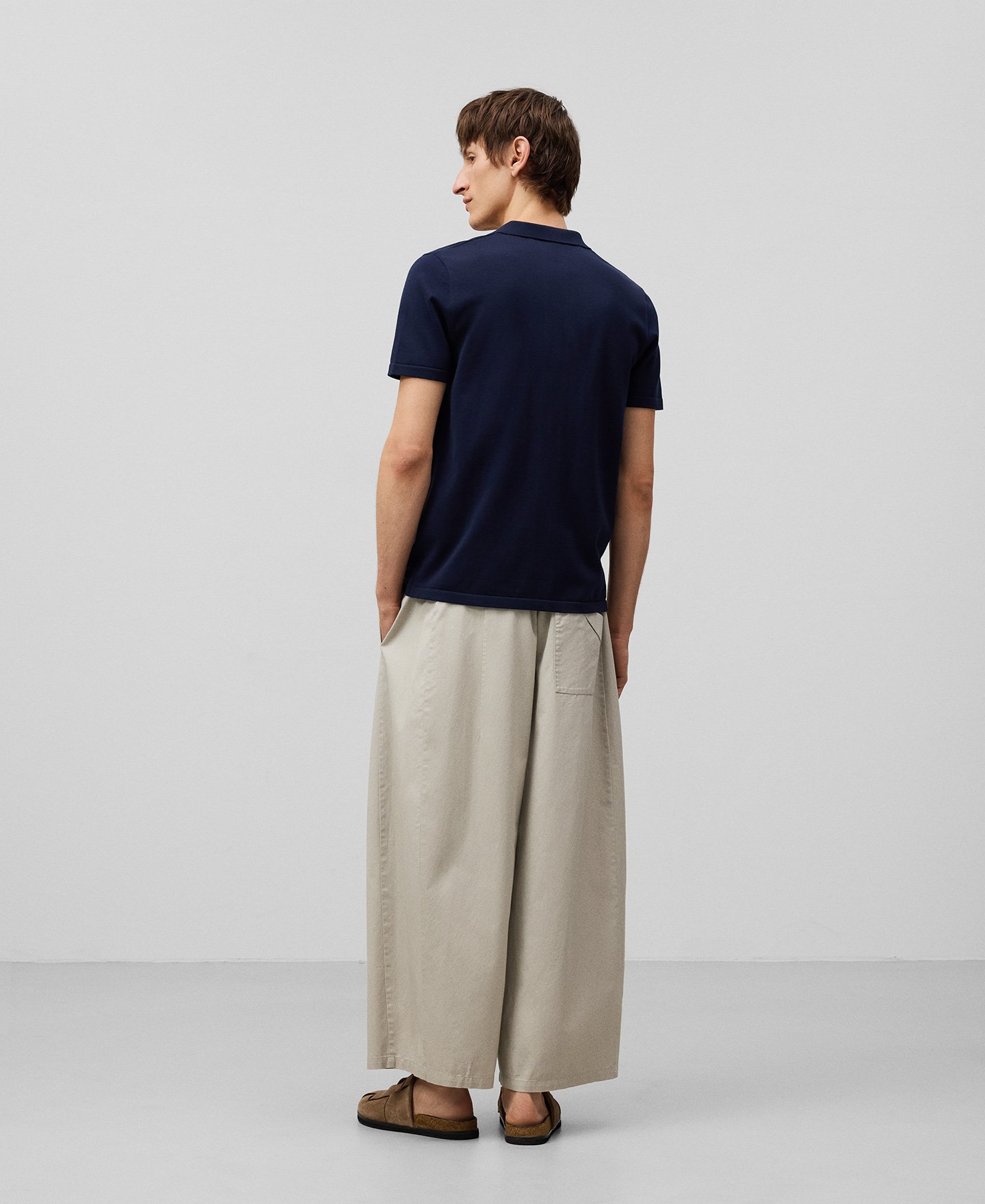 Cotton short sleeve polo shirt man image number 2
