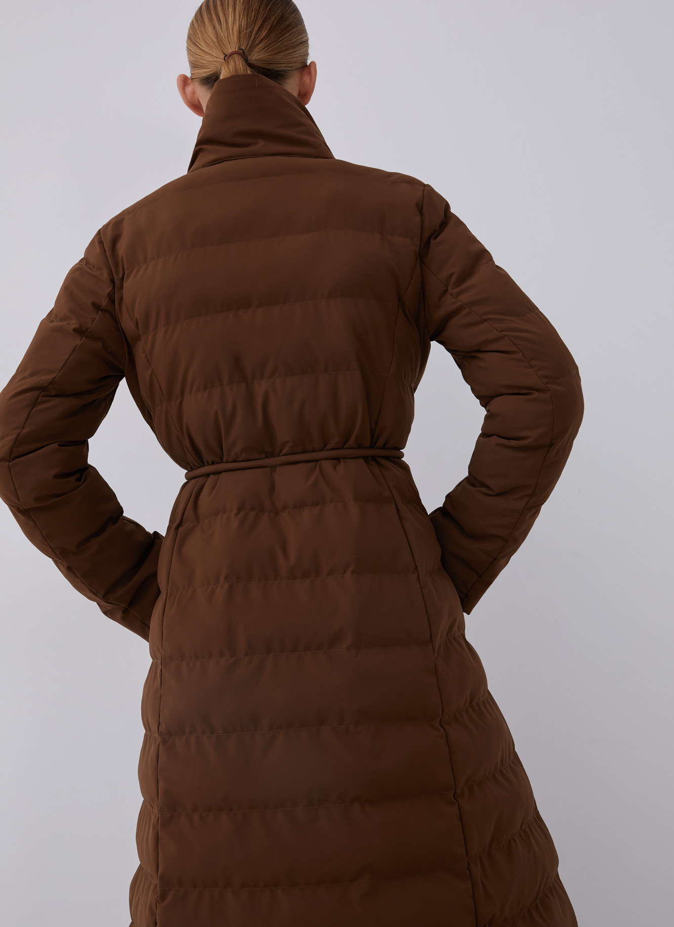 Puffer coat with high collar image number 1