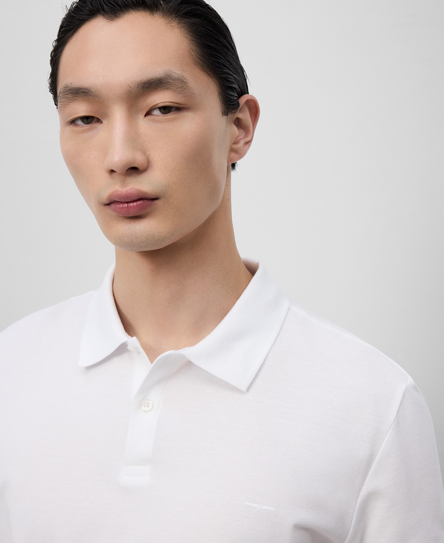 Organic cotton piqué polo shirt man image number 3