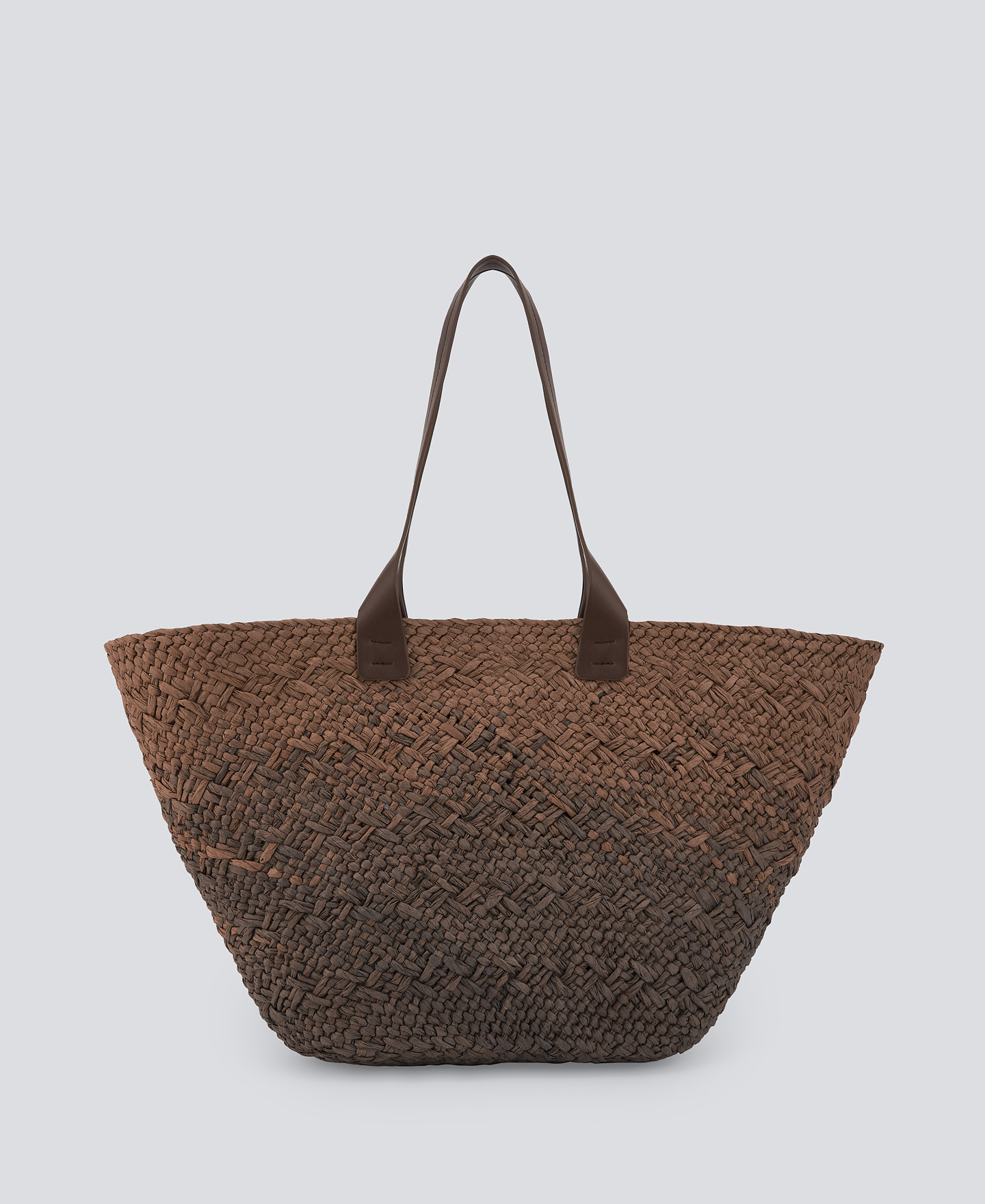 Maxi braided paper shopper bag woman image number 1