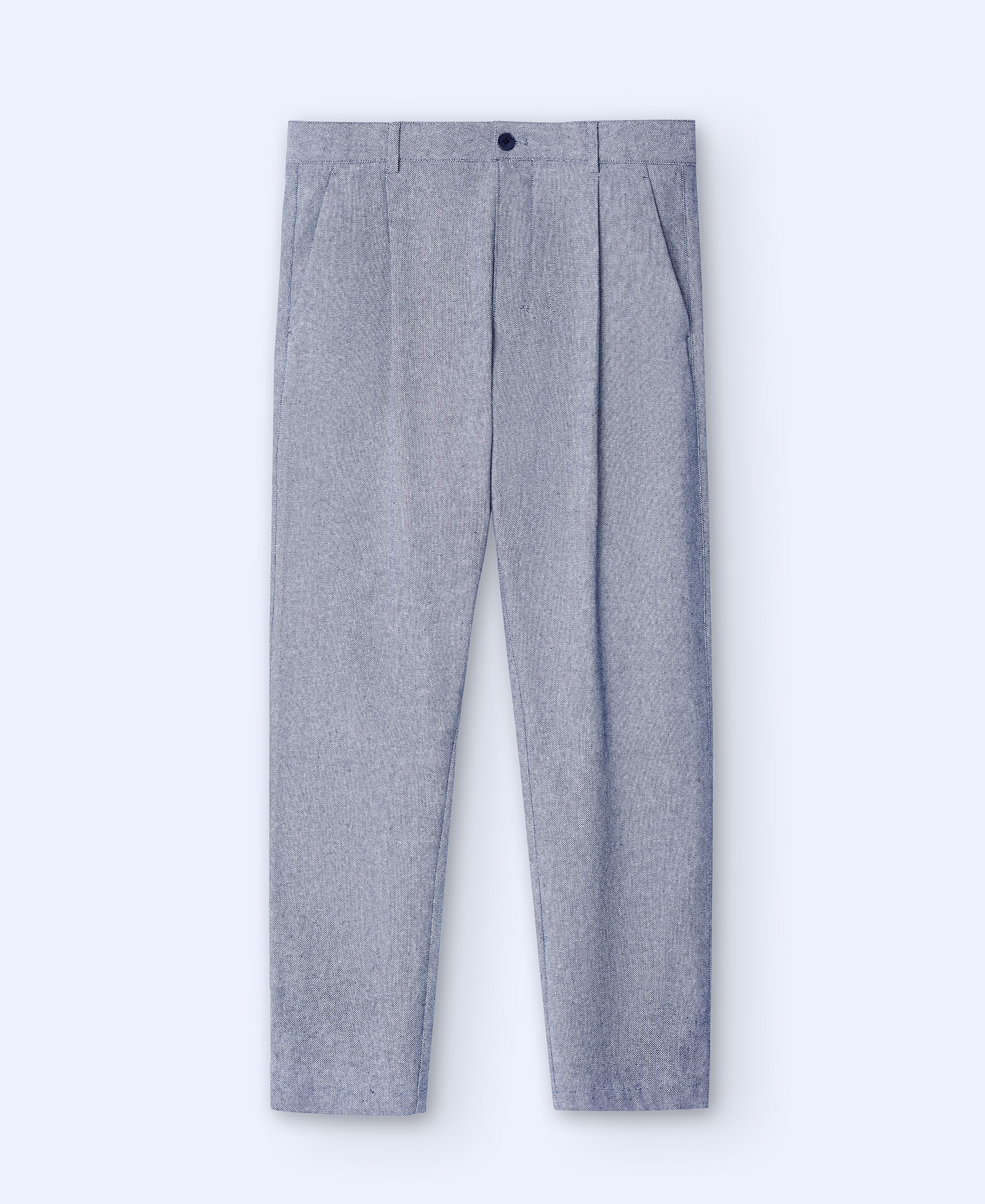Pantalón chino en algodón y lino image number 4