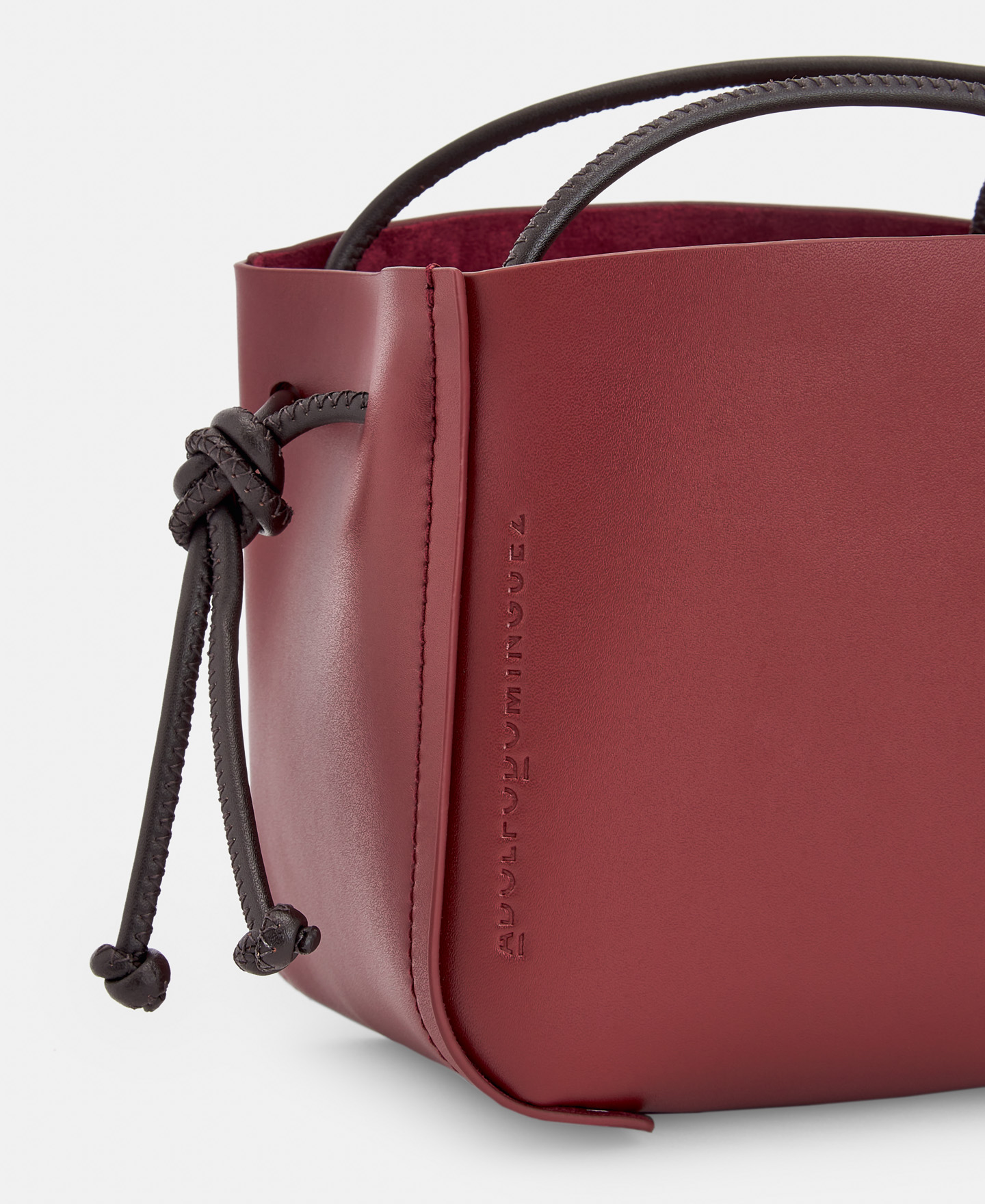 Responsible leather mini bucket bag image number 3