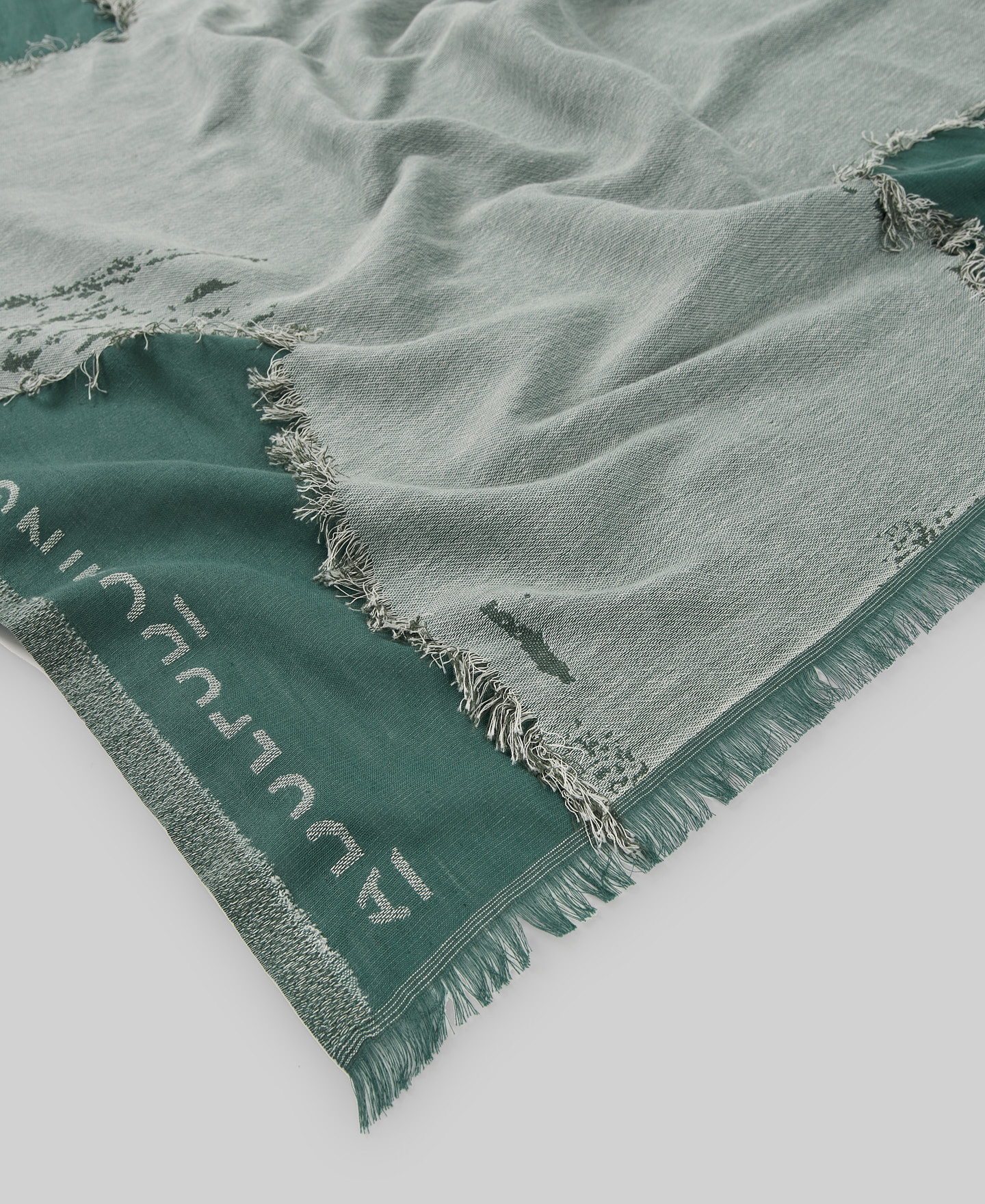 Printed jacquard shawl woman image number 2
