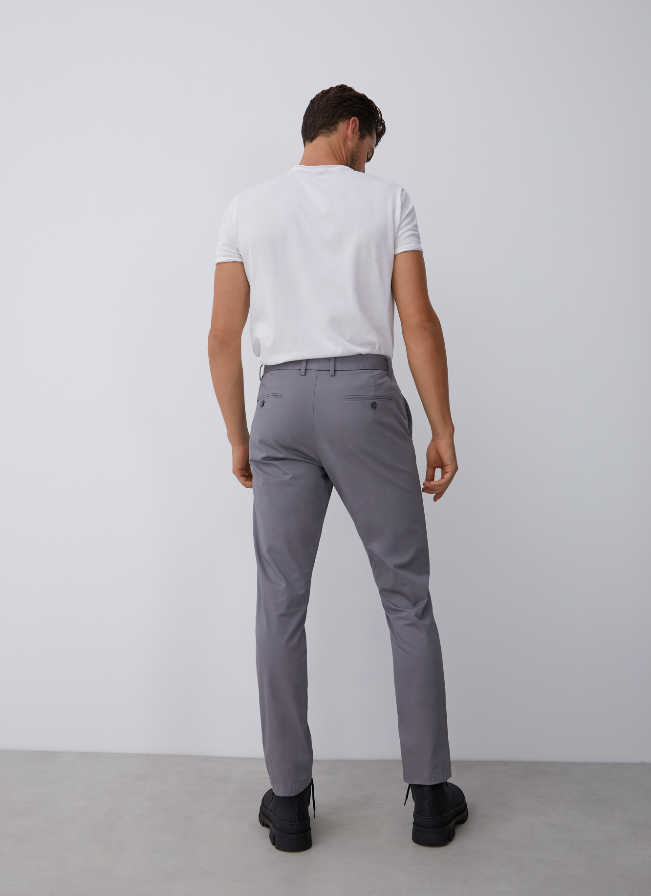 Elastic cotton trousers image number 1