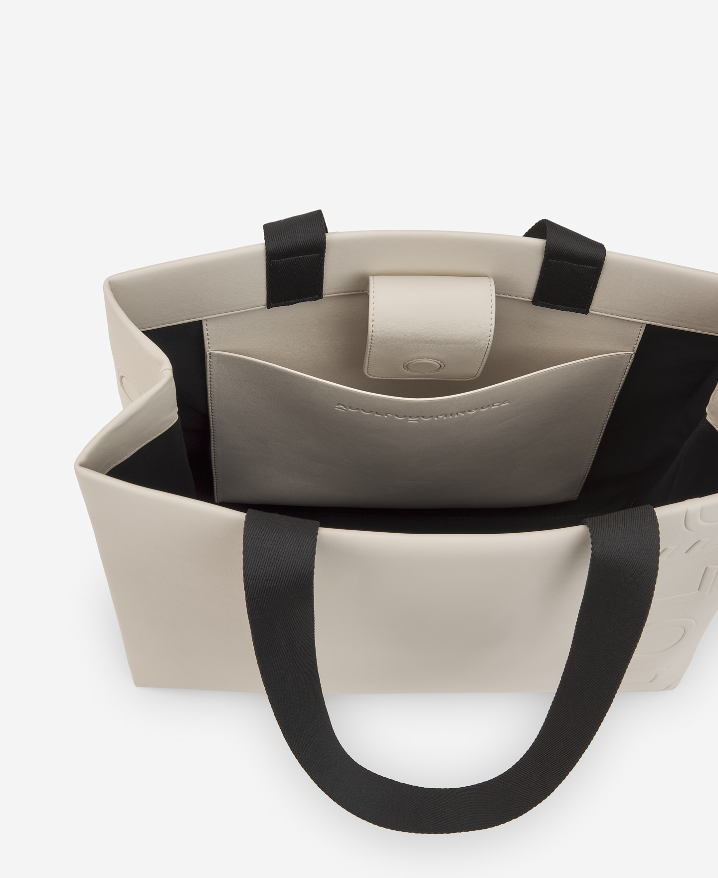 Bolso blanco poliéster reciclado mujer image number 3