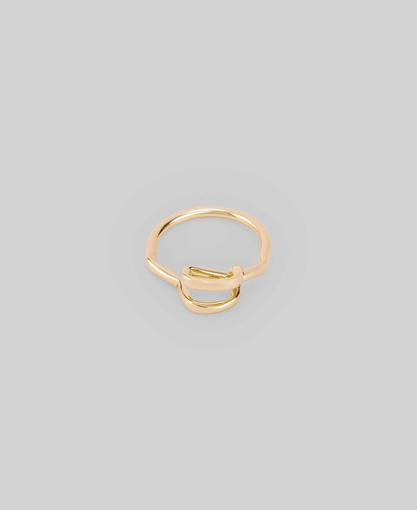 Anillo dorado nudo mujer image number 0