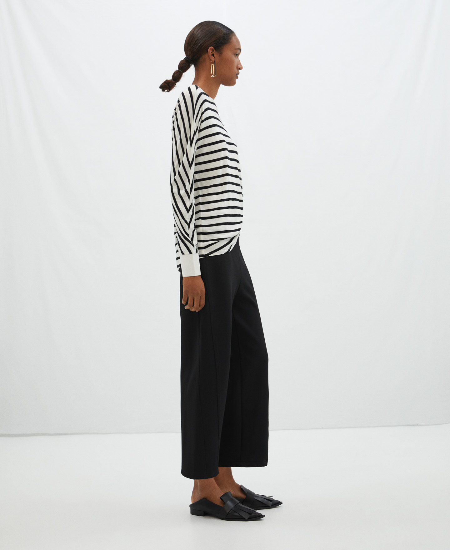 Viscose striped T-shirt image number 1