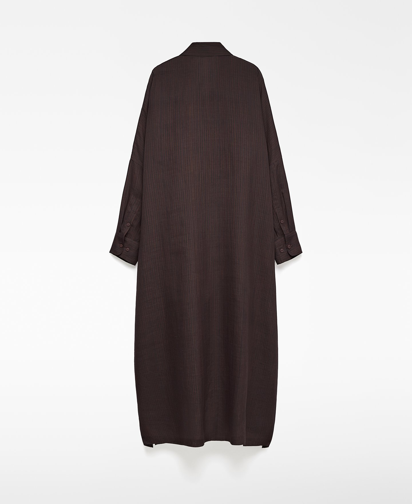 Ramie loose shirt dress woman image number 5
