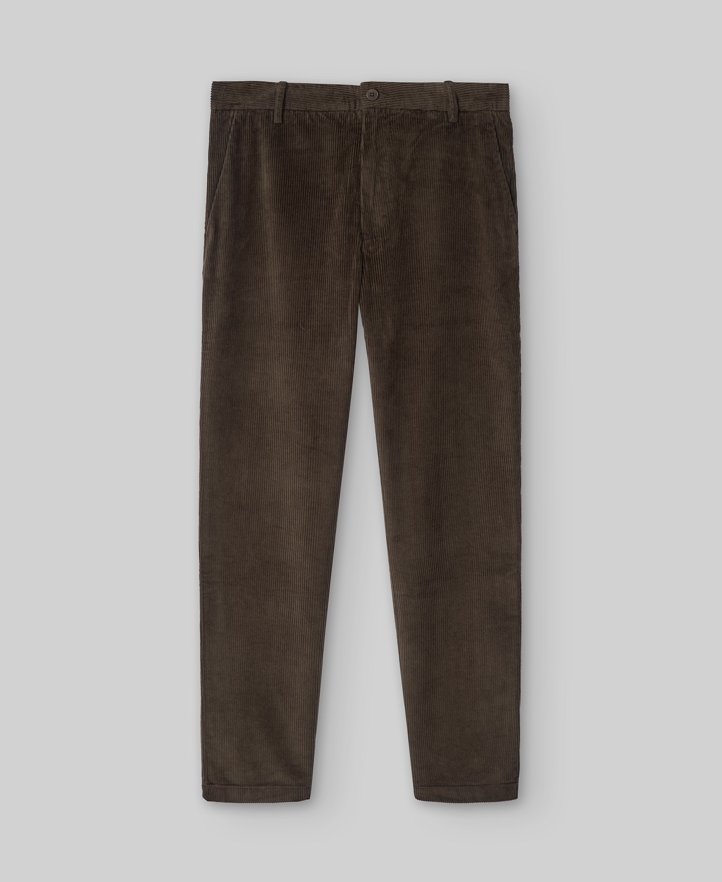 Brown corduroy trousers man image number 4