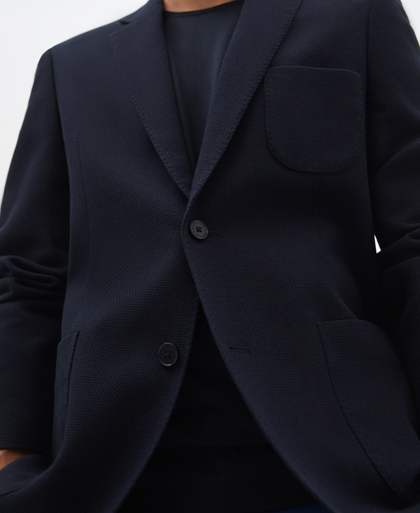 Blazer microdibujo en algodón image number 4