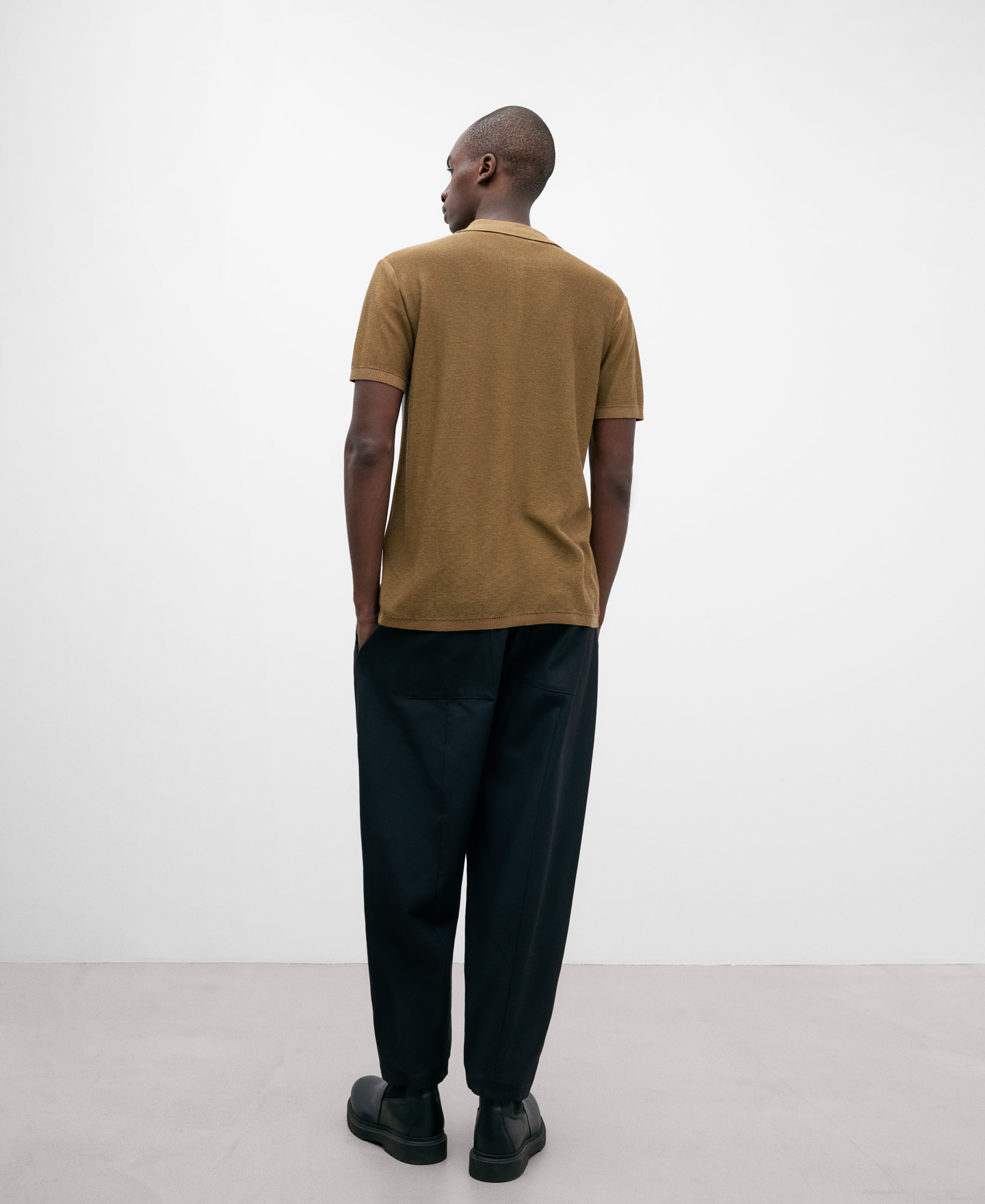 Cotton and viscose regular polo shirt image number 2