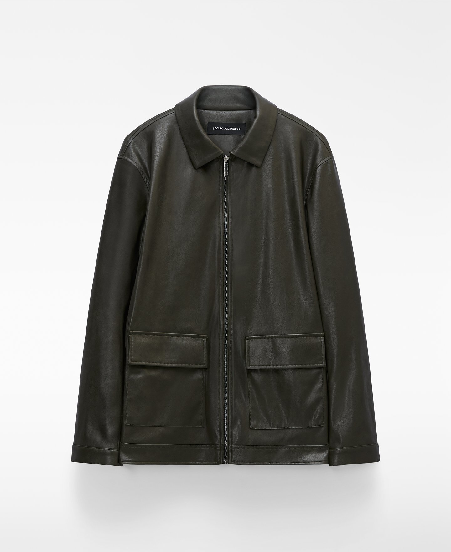 Leather-Non-Leather regular fit jacket image number 4