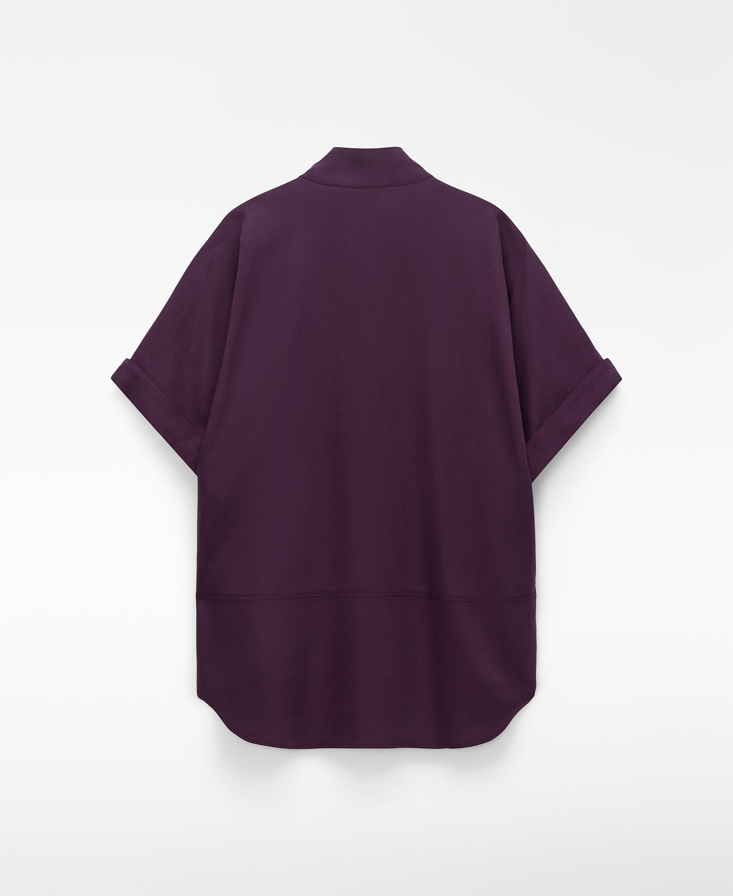 Camisa de manga curta com gola de fita image number 4