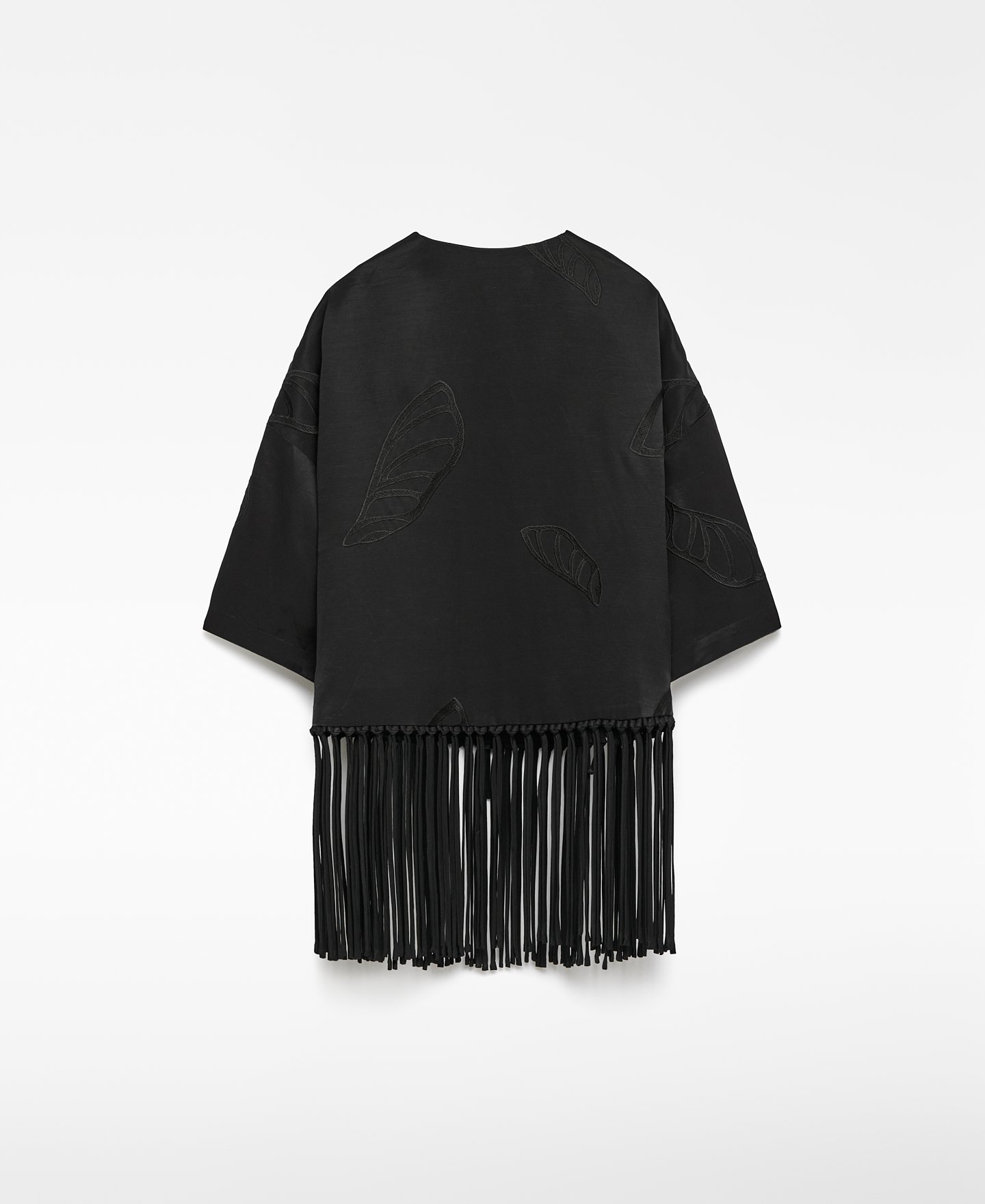Chaqueta bordada flecos mujer image number 3