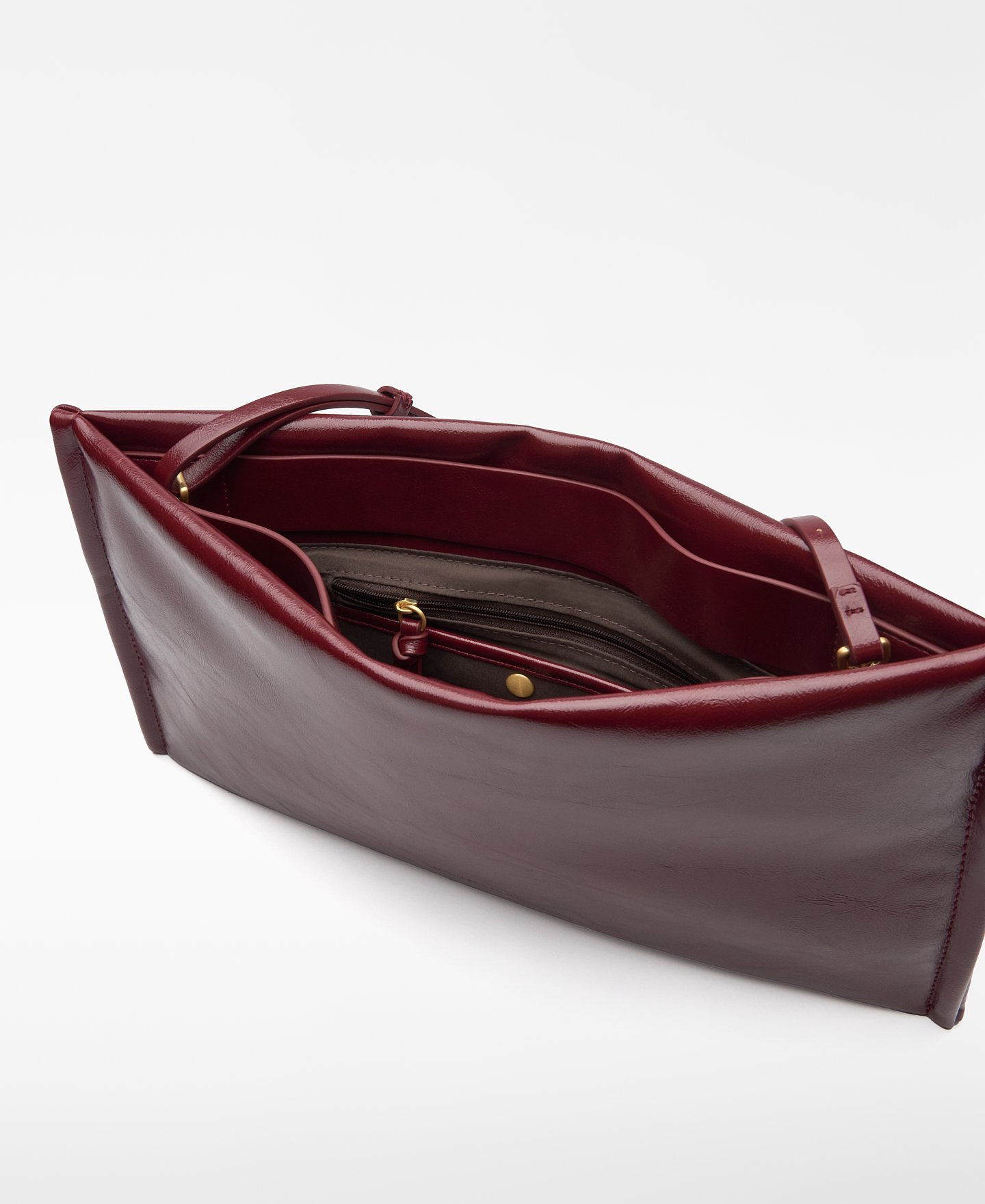 Leather-Non-Leather padded clutch woman image number 3