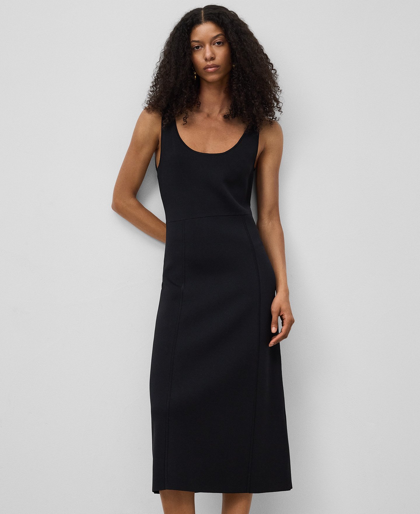 Vestido midi de malha para mulher image number 0