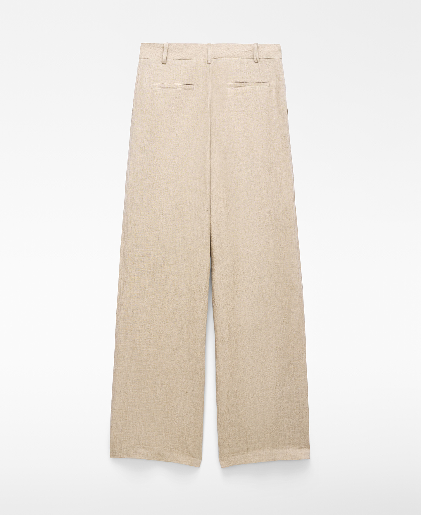 Linen wide-leg double-pleated trousers image number 7
