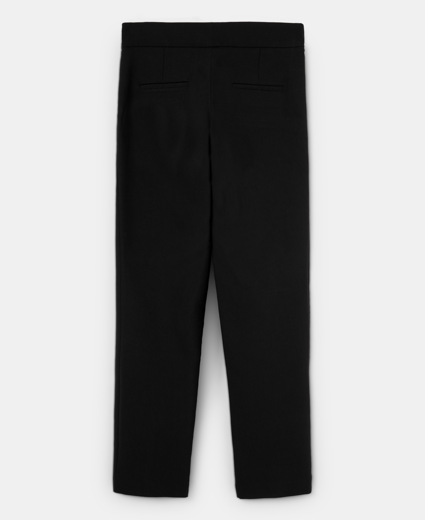 Elastic viscose straight trousers image number 5