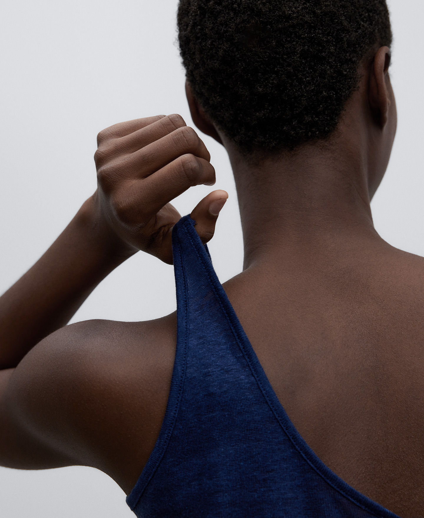 Linen sleeveless T-shirt woman image number 3