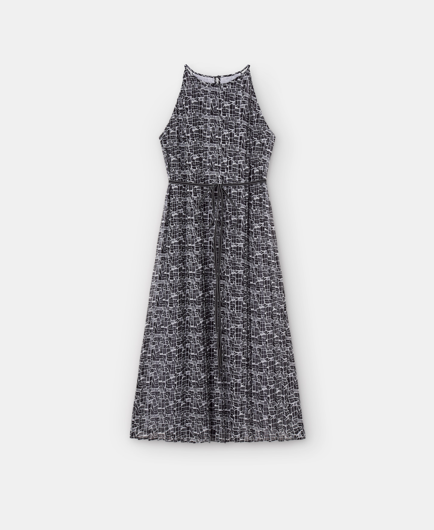 Halter neckline printed dress image number 4