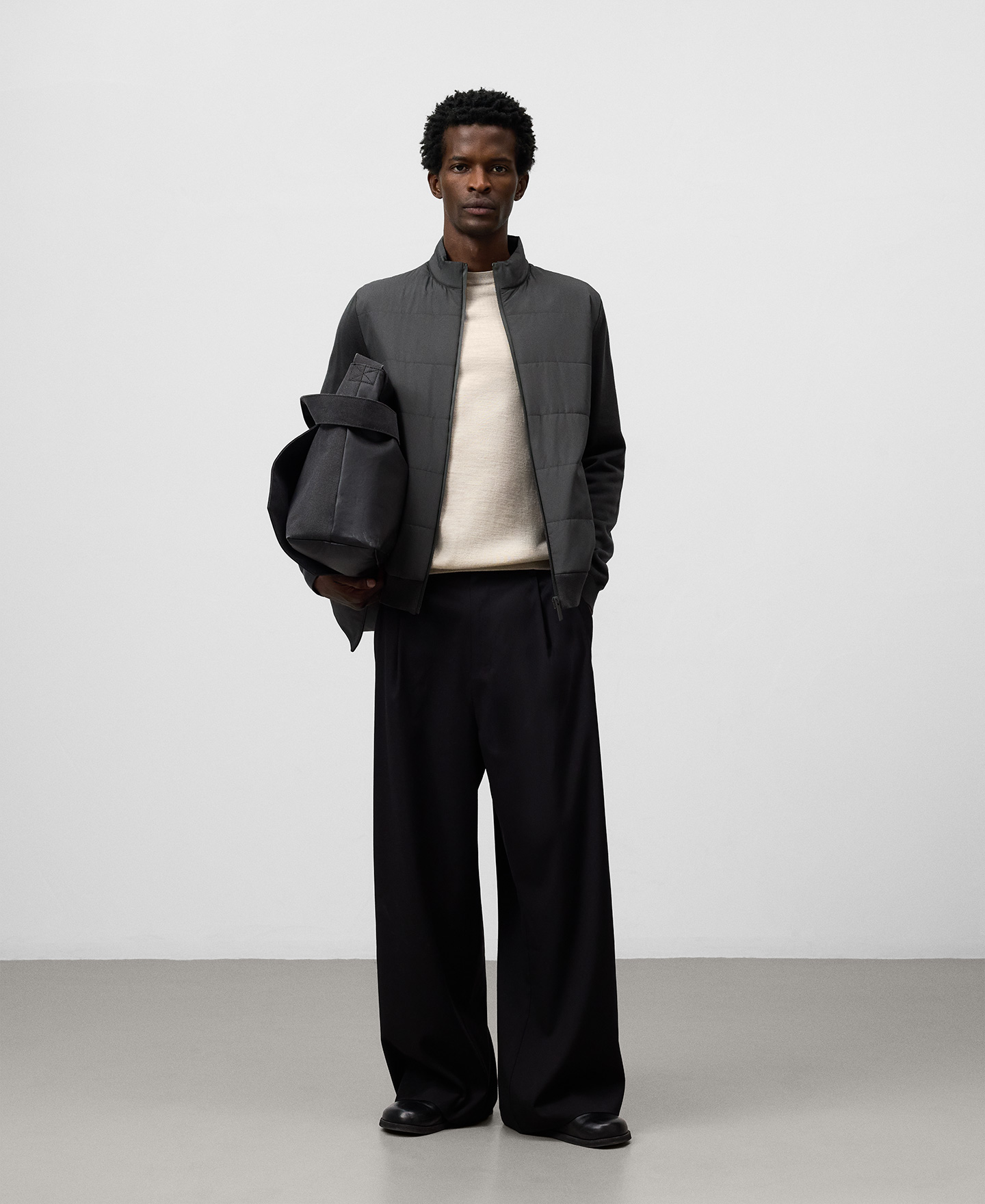 Cárdigan nailon y punto hombre image number 1