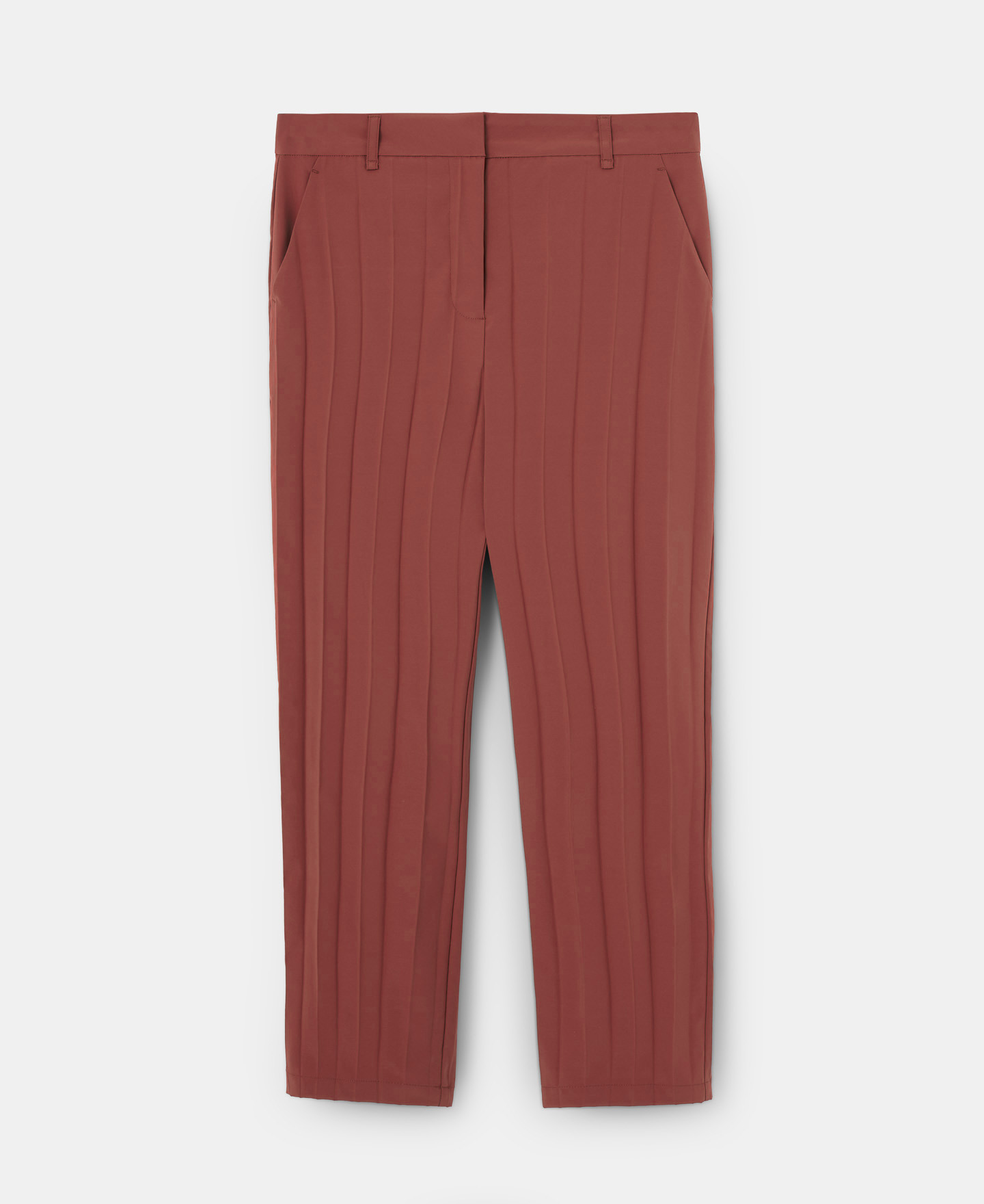 Straight cut crinkle trousers image number 4