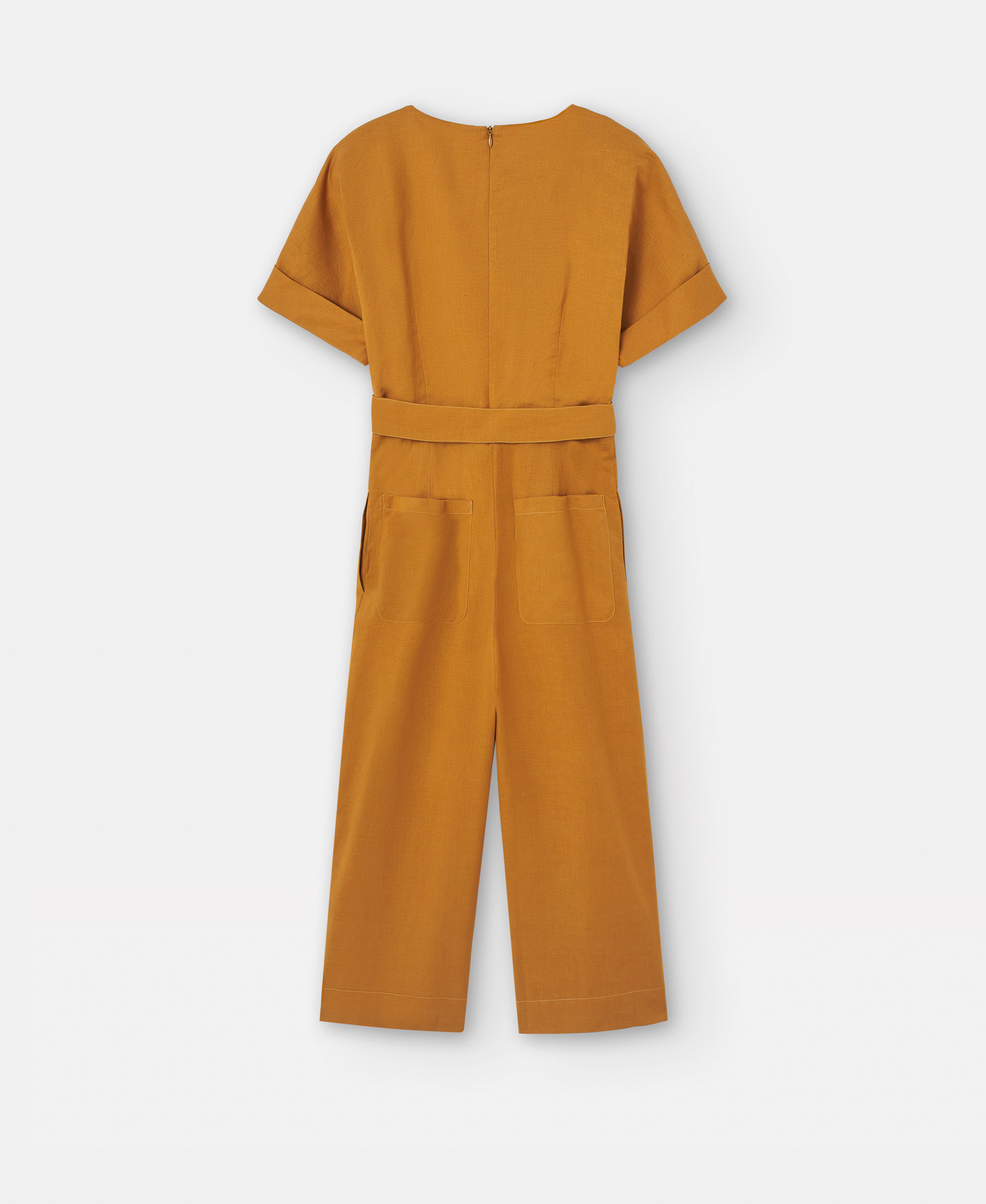 European linen crossover jumpsuit image number 5