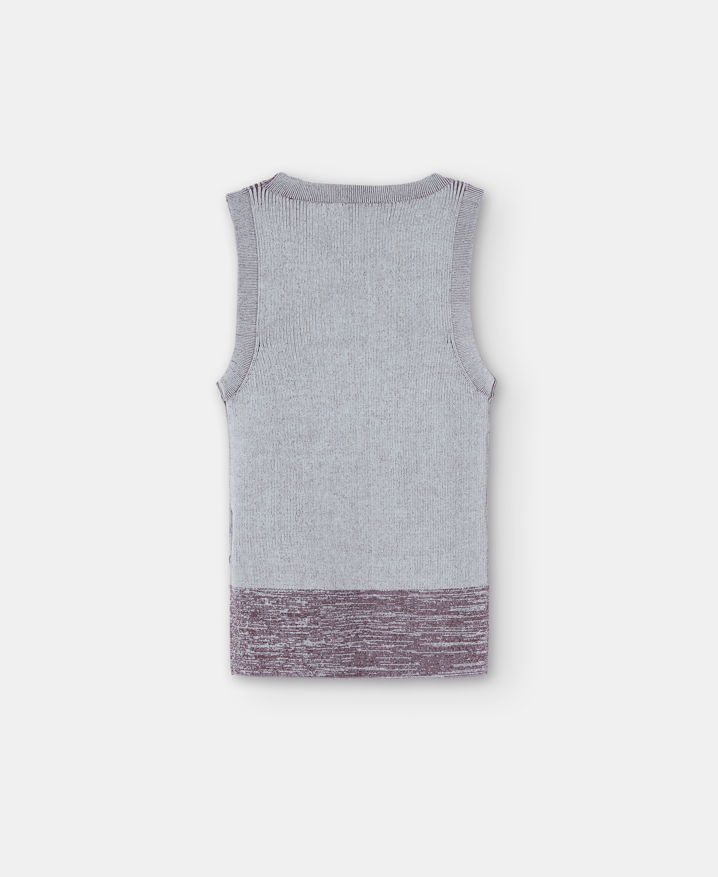 V-neck top in plated knit image number 5