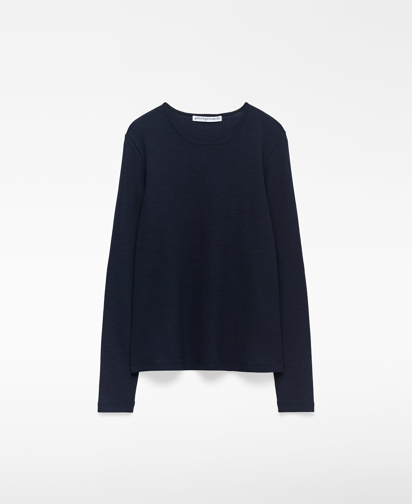 Merino wool crew collar T-shirt woman image number 0