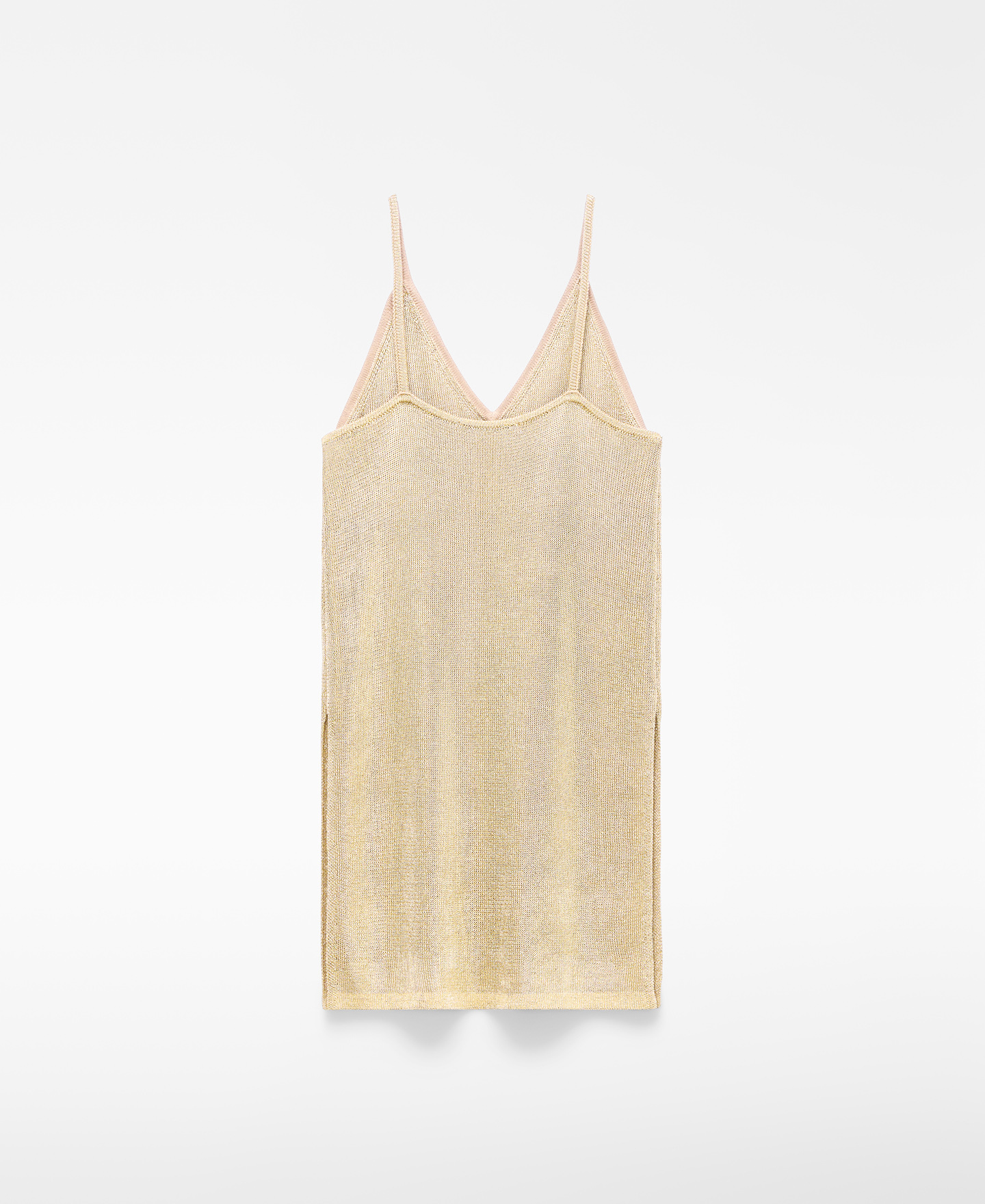 Metallic knit strappy top image number 5