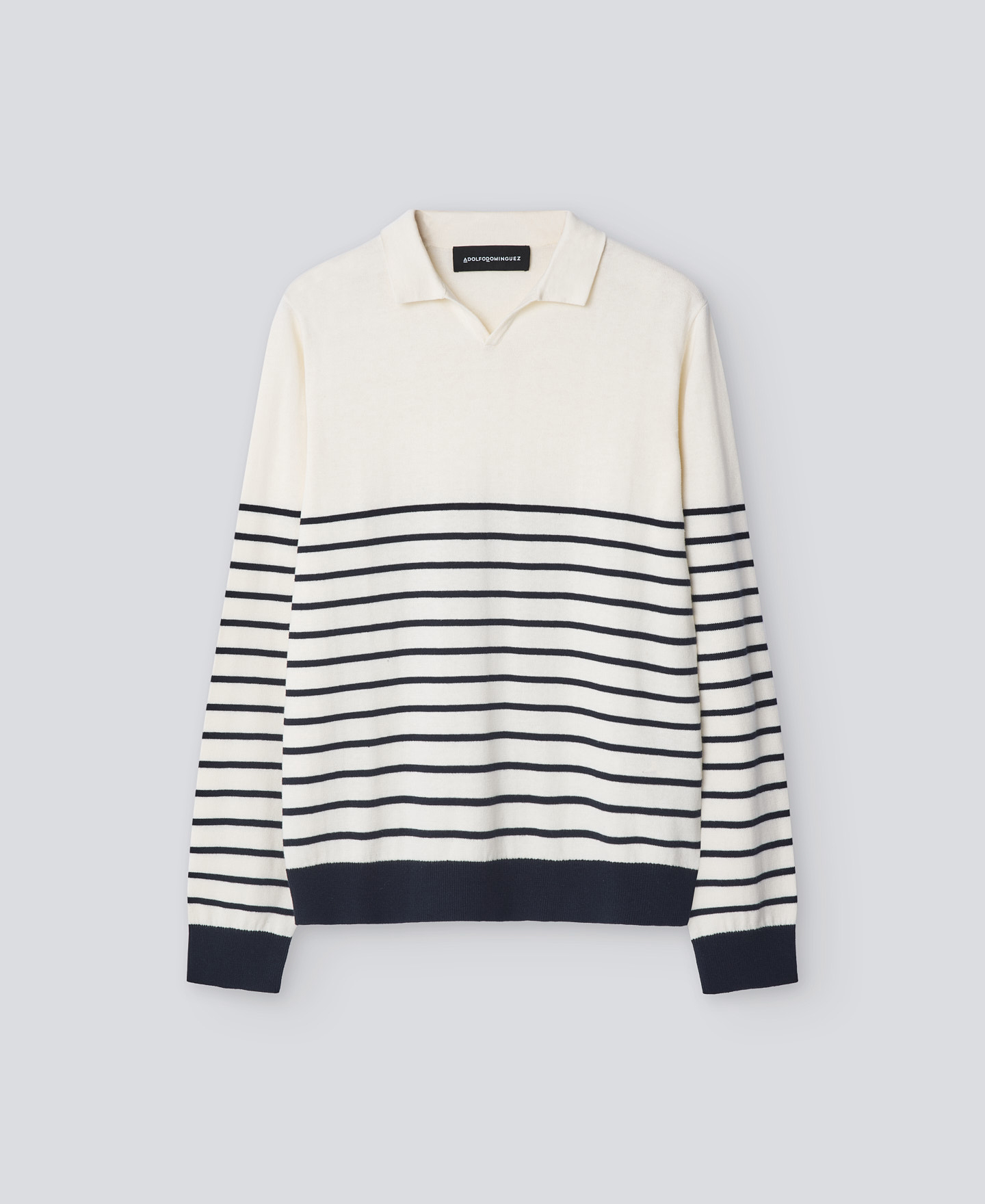 Striped cotton polo man image number 4
