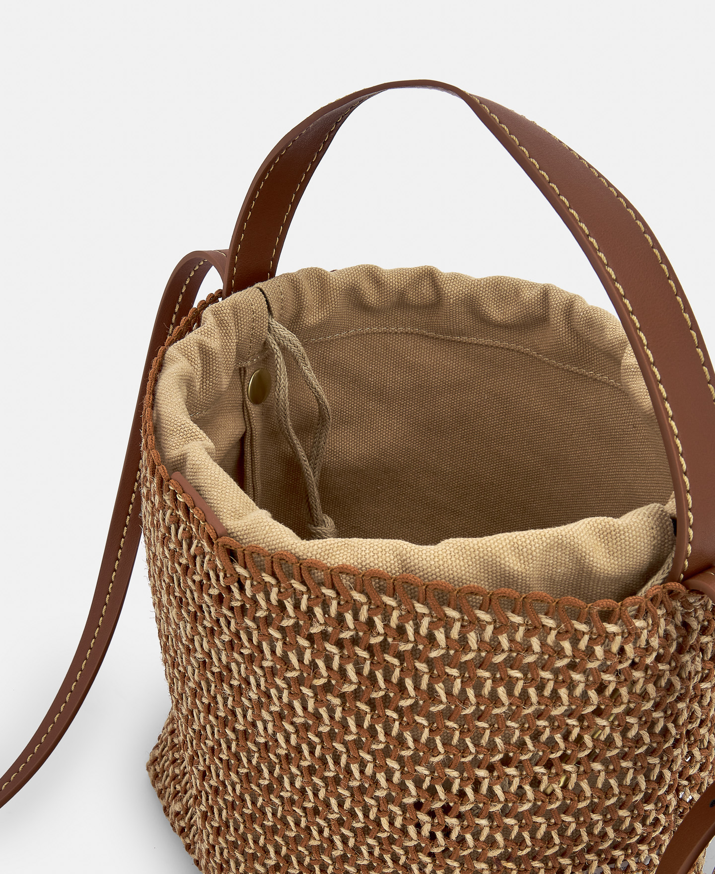 Recycled polyester and jute raffia bag image number 1