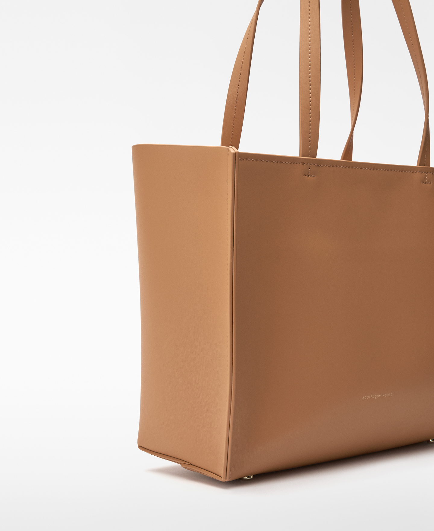 Leather asymmetrical shopper bag woman image number 2