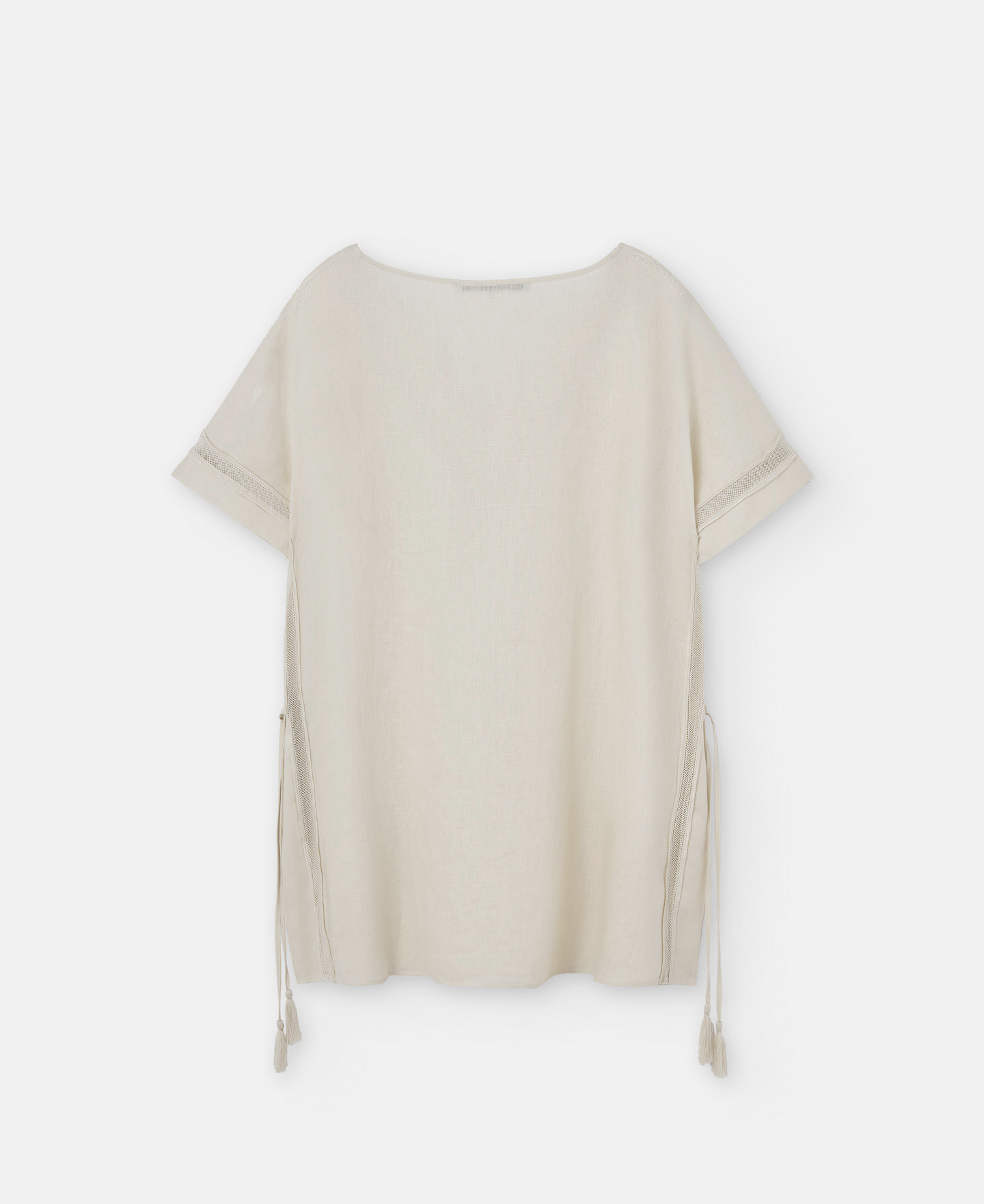 Blusa borlas en lino responsable image number 5