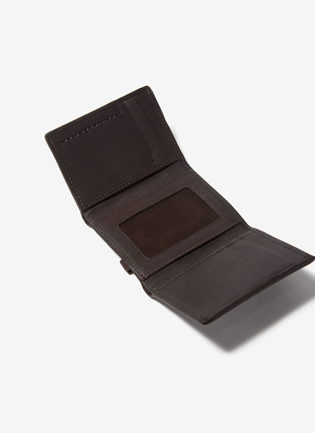 Leather wallet with elastic closure image number 2