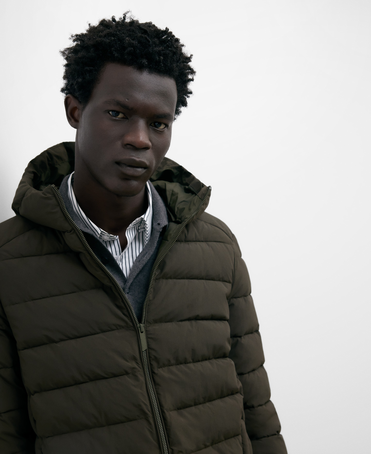 Dark green padded jacket image number 3