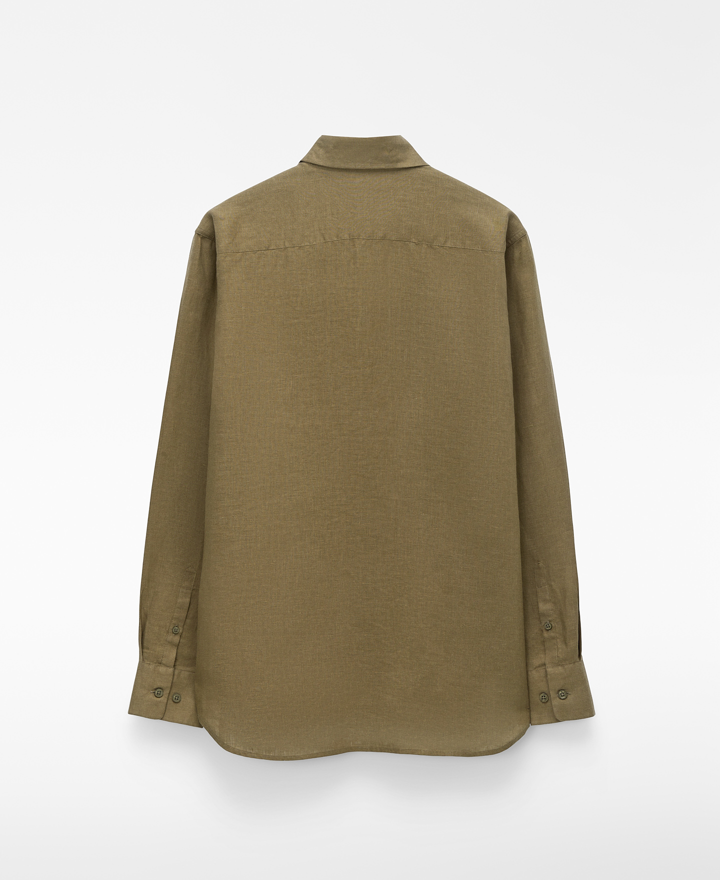 Linen regular fit spread collar shirt image number 5